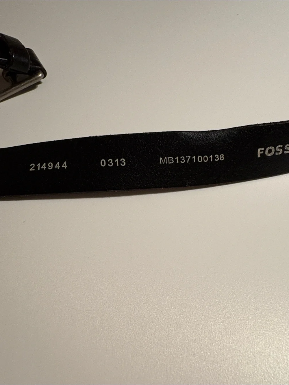 Fossil Men's Dark cowhide Leather Belt with Silver Buckle size 38 used